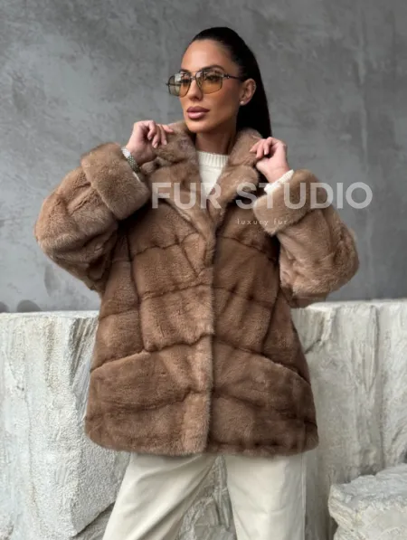 Норковая автоледи - цвет пастель - фото 10