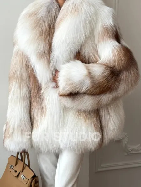 Шуба из меха Marble fox PREMIUM COLLECTION - фото 1