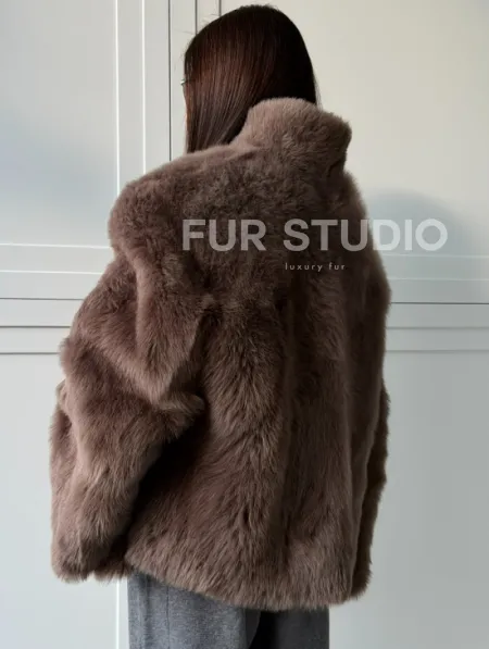 Дубленка из тосканы цвет taupe - фото 5