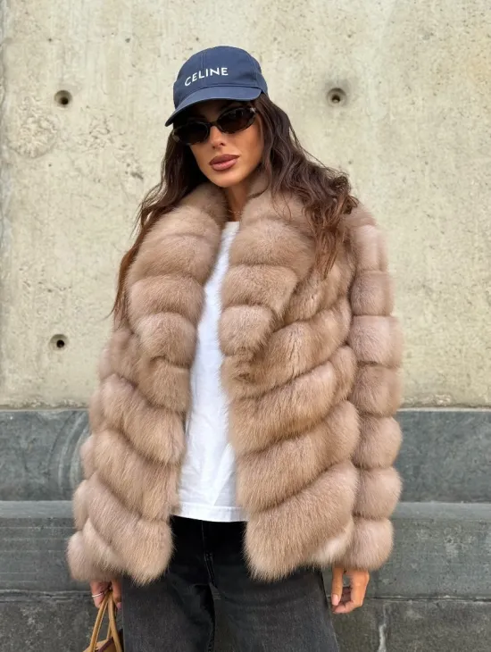 Шуба из куницы в цвете тор-тор - фото 6