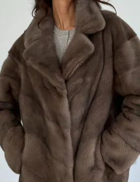 Шуба сasual art из меха норки lavender - фото 1