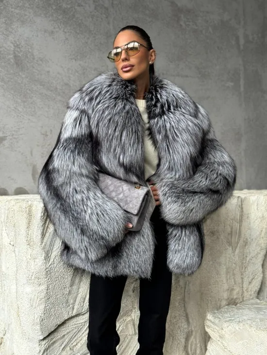 Полушубок из чернобурки - фото 9