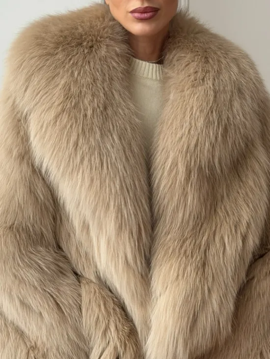 Шуба из лисы в росшив - фото 1