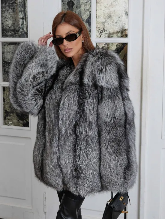 Шуба из чернобурой лисы - фото 0